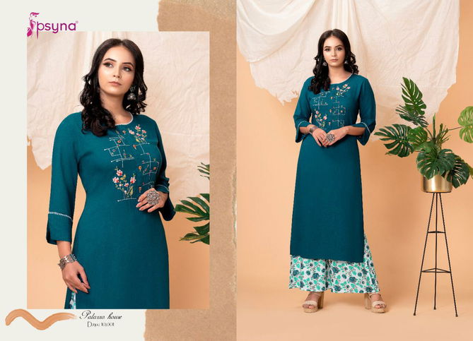 Psyna Palazzo House 10 Kurtis With Bottom Catalog
